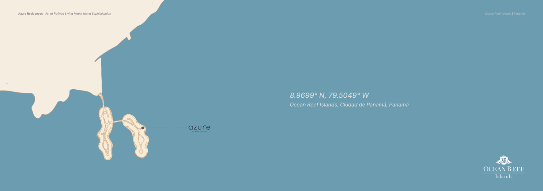 Master Plan de Ocean Reef Islands y Azure