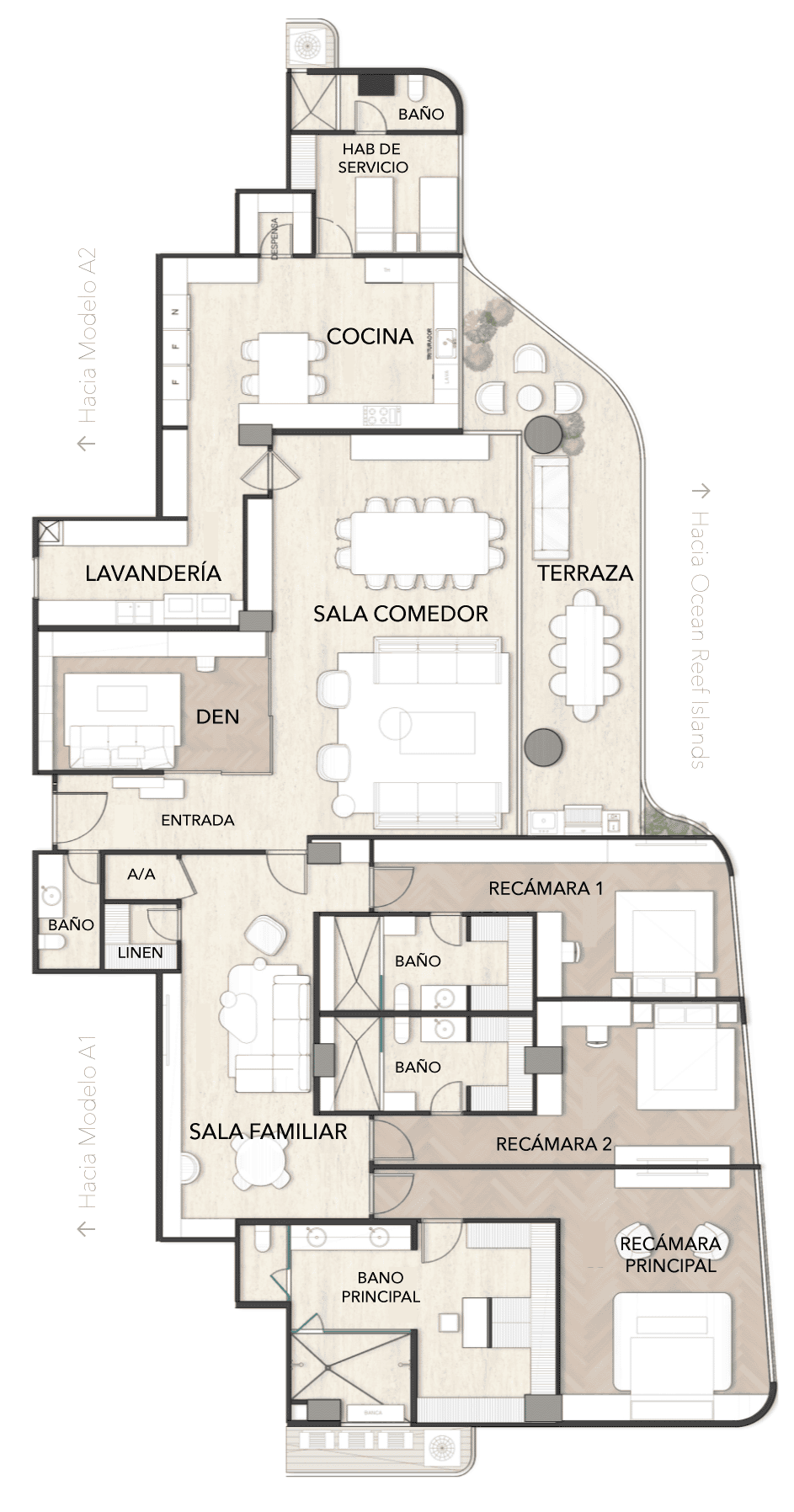Modelo B Planta Baja - Nivel 100